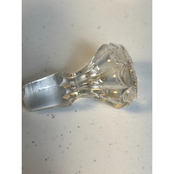 Vintage Cut Glass Cruet Caster Vessel Bottle Handle With Stopper 6" - Picture 4 of 8